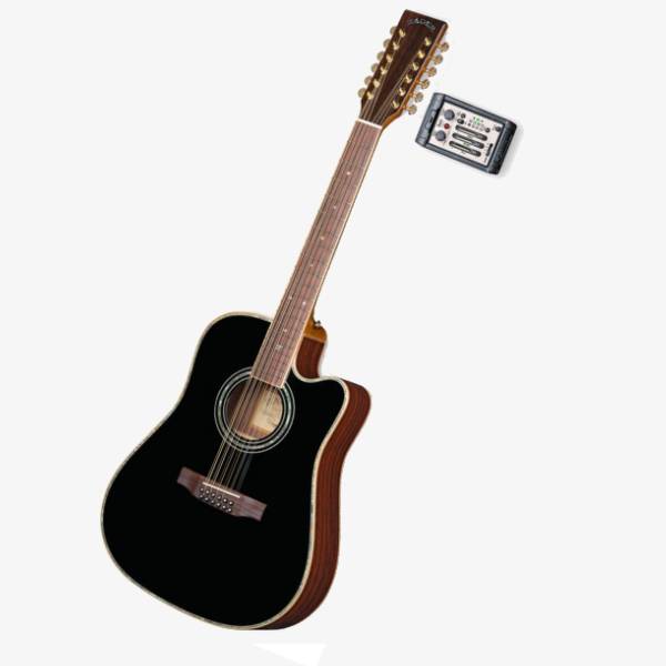 ZAD900CE Left Handed Solid Spruce/Rosewood Acoustic Electric AURA Pro Series 50th Anniversary Black Lacquer