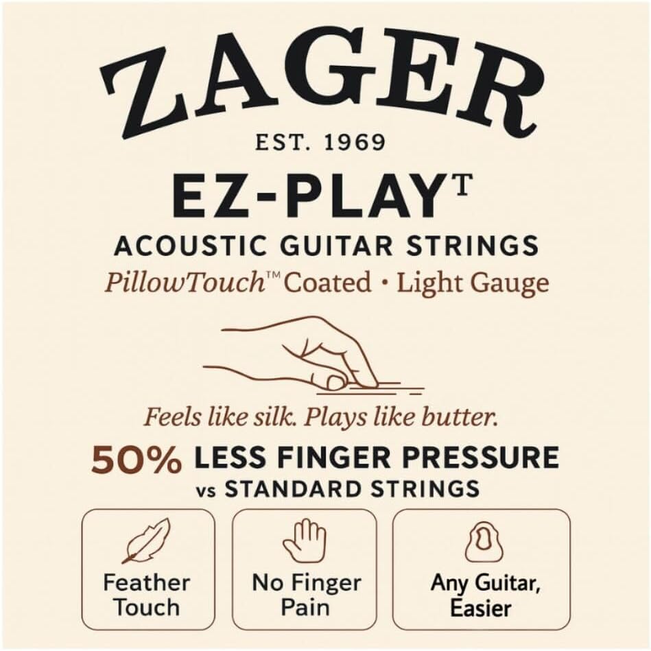 Zager Custom Light Acoustic Strings – 80/20 Bronze
