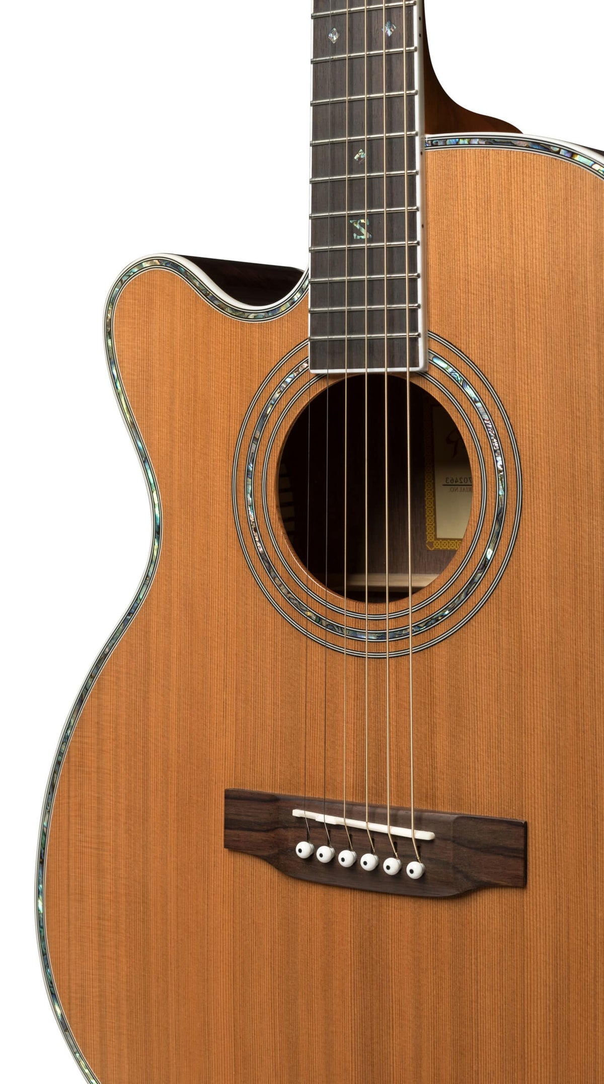 ZAD80CE Solid Cedar/Rosewood Acoustic Electric AURA Pro Series Smaller "OM" Size Left Handed