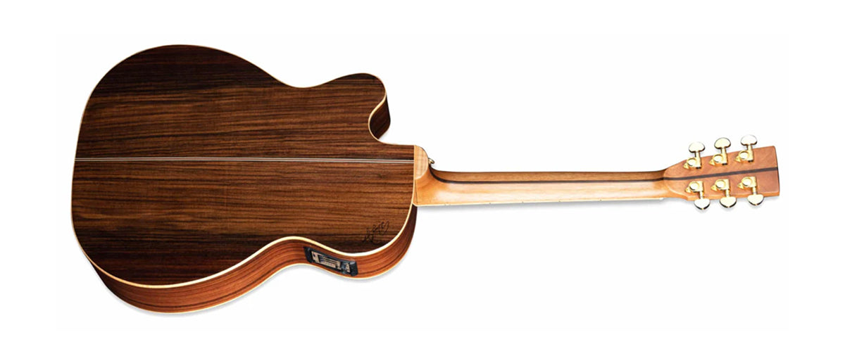 ZAD900CE Solid Spruce/Rosewood Acoustic Electric AURA Smaller “OM” Size Tobacco Sunburst