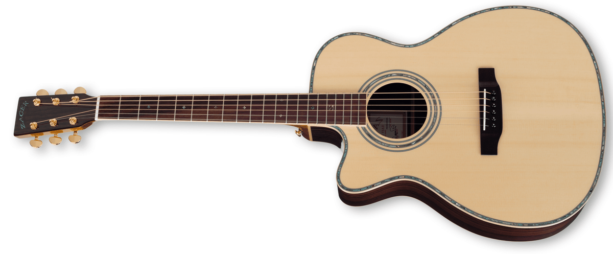 ZAD900CE Solid Spruce/Rosewood Acoustic Electric AURA Smaller "OM" Size Left Handed
