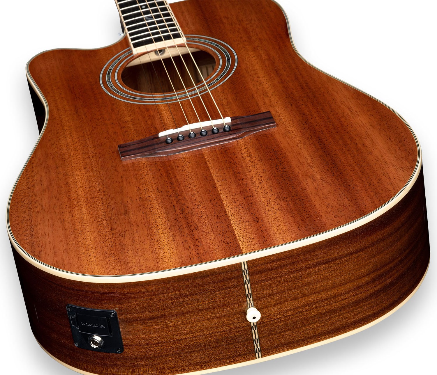 ZAD50CE Left Handed Solid African Mahogany Acoustic Electric