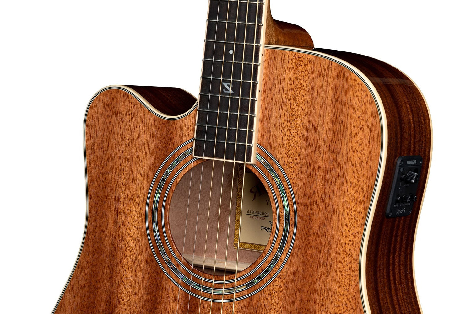 ZAD50CE Left Handed Solid African Mahogany Acoustic Electric