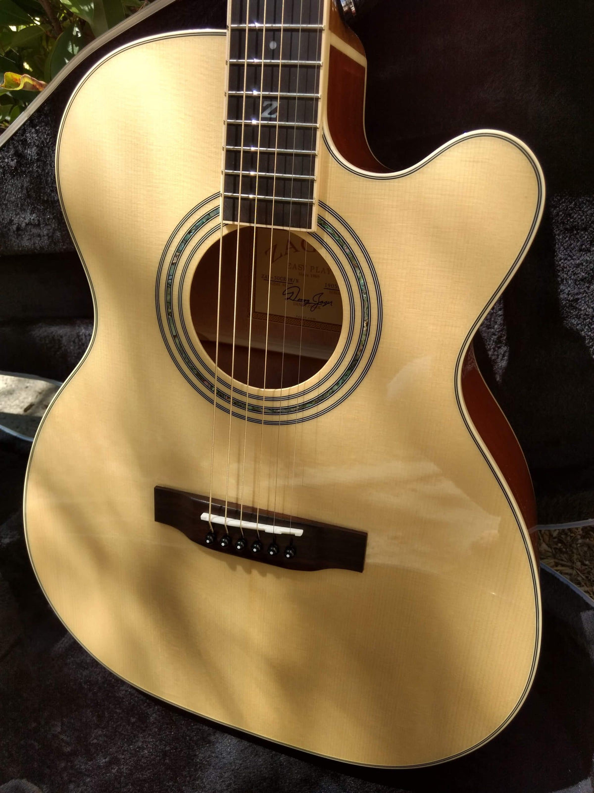 ZAD50CE Solid Spruce/Mahogany Acoustic Electric Smaller “OM” Size - DEAL OF THE DAY