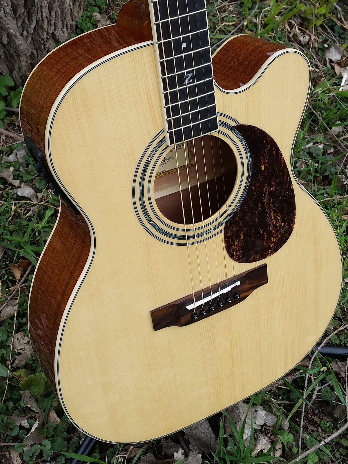 zad50ce solid spruce acoustic guitar