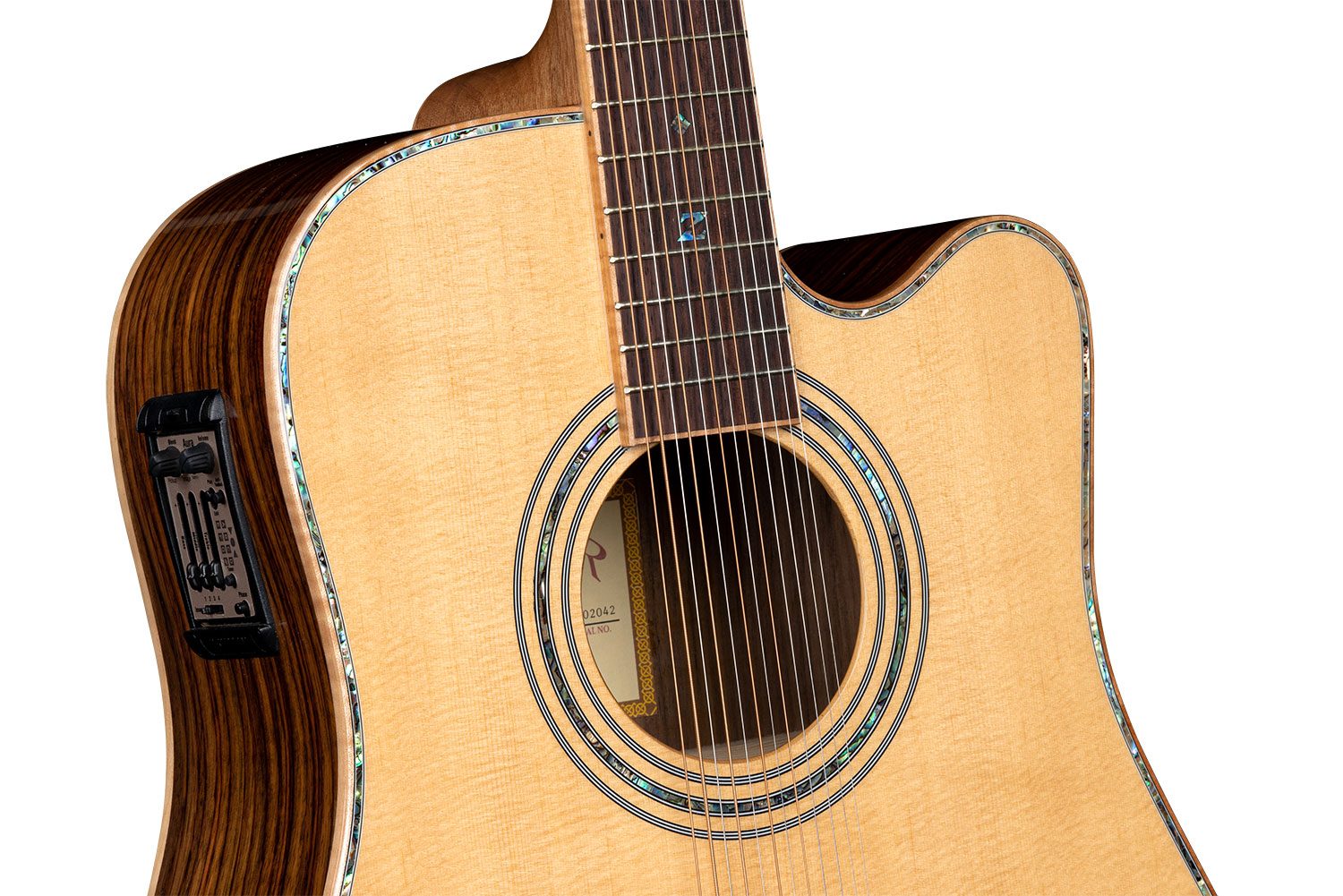 ZAD900CE 12 String Solid Spruce/Rosewood Acoustic Electric AURA Pro Series