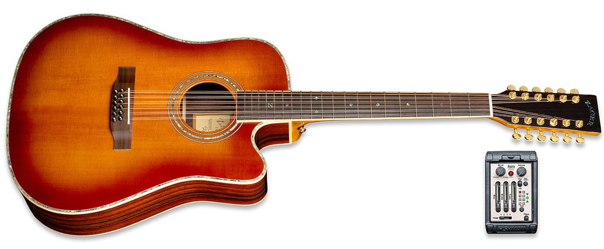 ZAD900CE 12 String Solid Spruce/Rosewood Acoustic Electric AURA Tobacco Sunburst Pro Series - DEAL OF THE DAY
