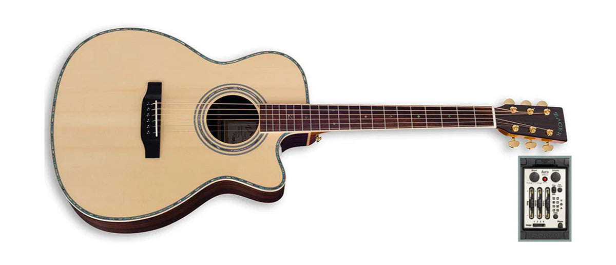 ZAD900CE Solid Spruce/Rosewood Acoustic Electric AURA Smaller “OM” Size