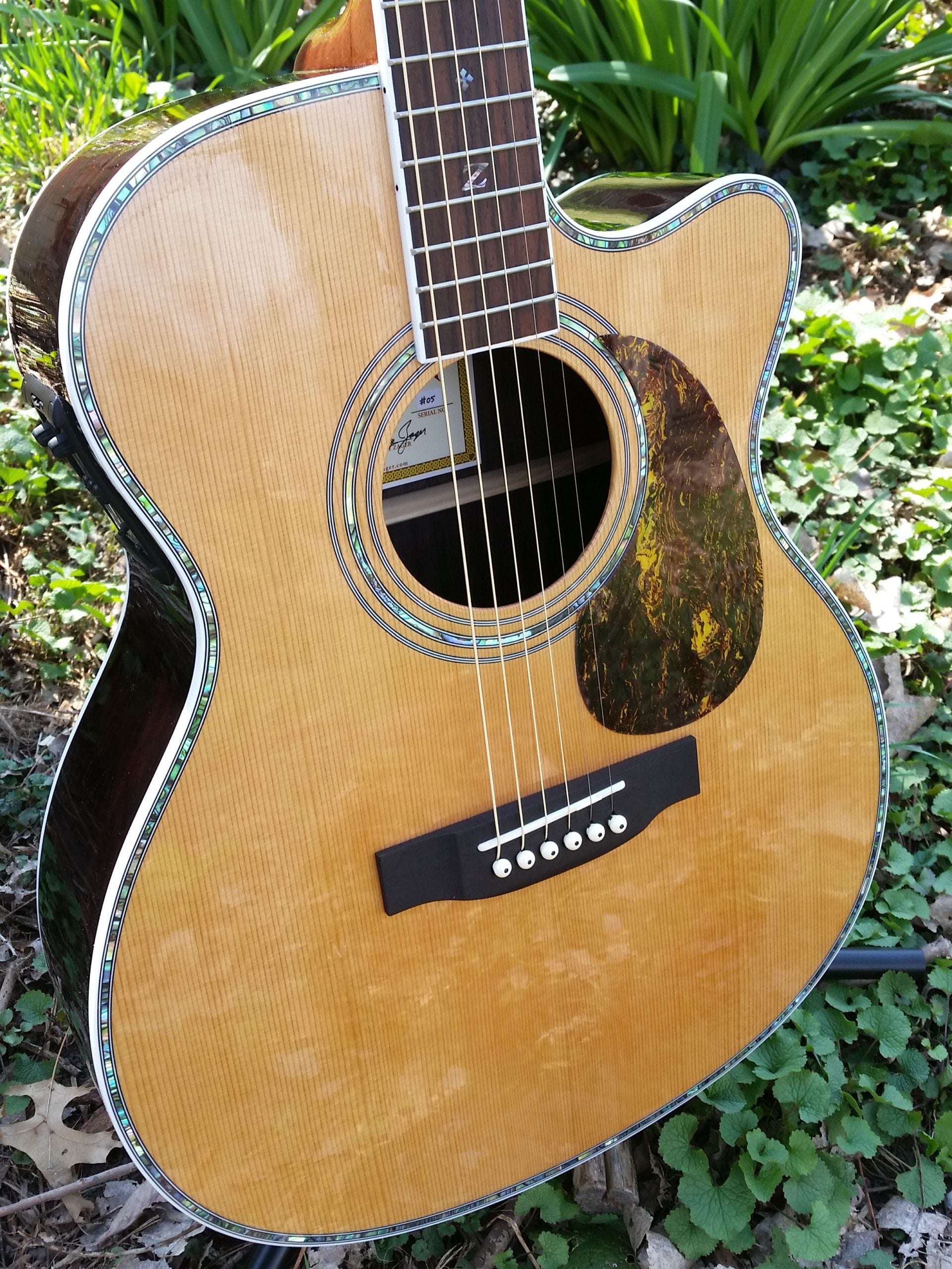 zad80ce solid rosewood acoustic guitar