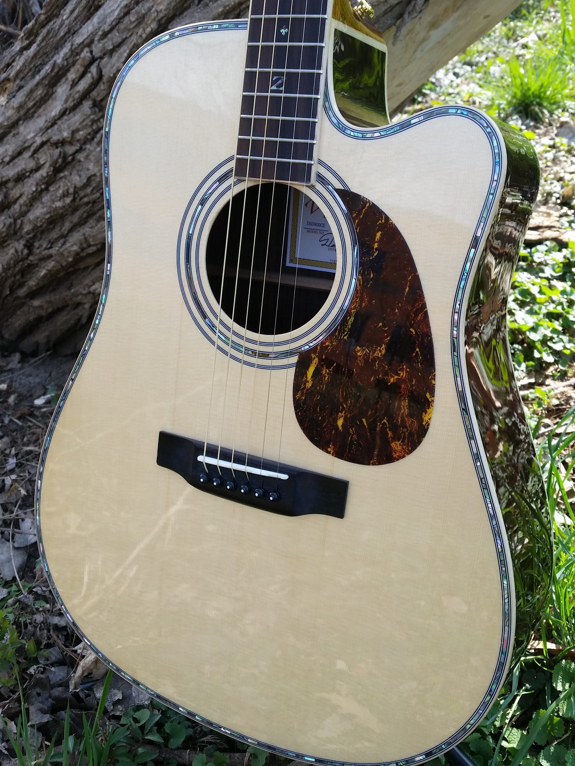 zad900ce solid spruce acoustic guitar