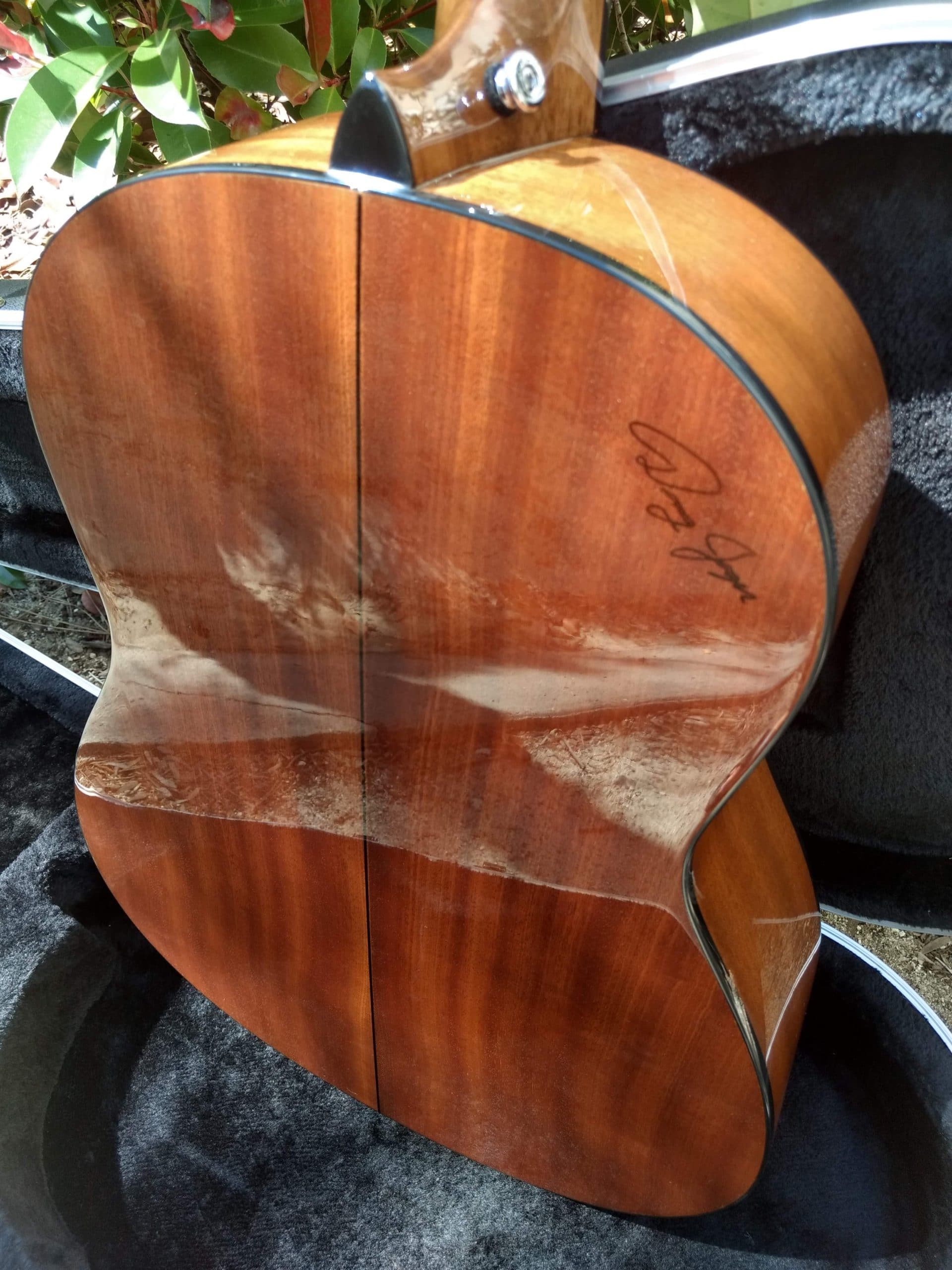 38 inch Parlor Size Solid African Mahogany Acoustic Electric