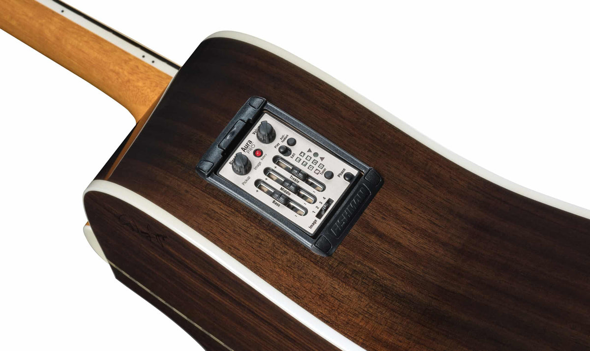 ZAD80CE Solid Cedar/Rosewood Acoustic Electric AURA Pro Series Smaller "OM" Size Left Handed