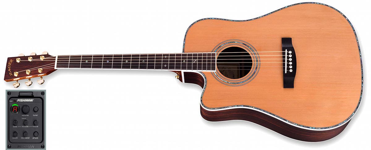 ZAD80CE Aura Solid Cedar/Rosewood Acoustic Electric Left Handed