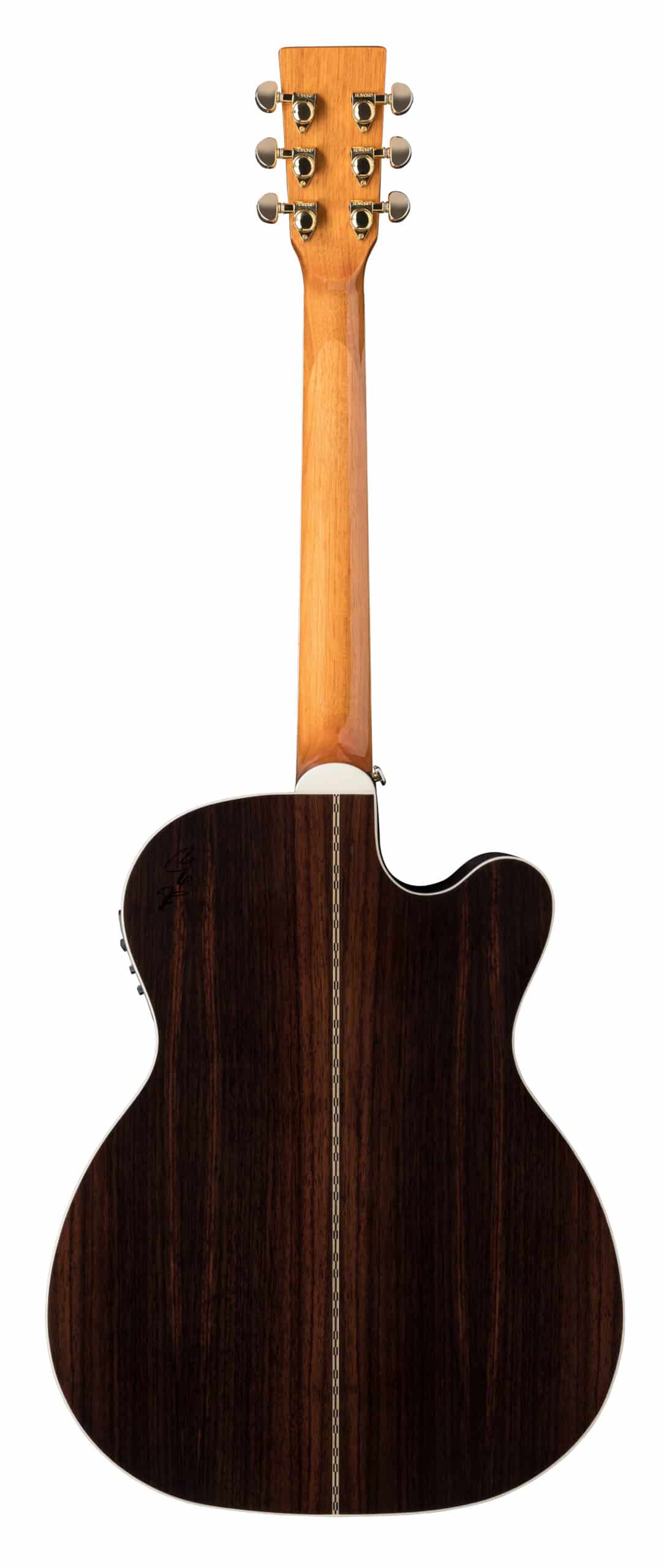 ZAD80CE Solid Cedar/Rosewood Acoustic Electric AURA Pro Series Smaller "OM" Size Left Handed