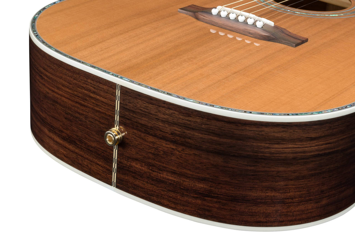 ZAD80CE Solid Cedar/Rosewood Acoustic Electric AURA Pro Series Smaller "OM" Size Left Handed