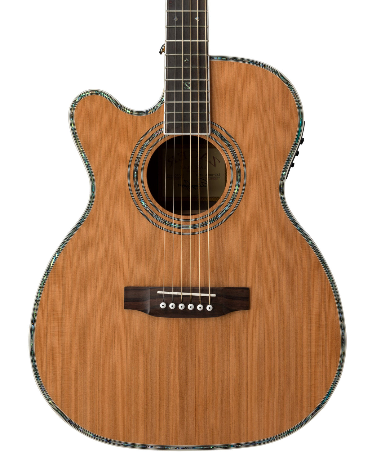 ZAD80CE Solid Cedar/Rosewood Acoustic Electric Pro Series Smaller “OM” Size Left Handed