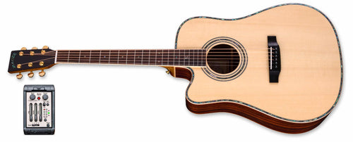 ZAD900CE Solid Spruce/Rosewood Acoustic Electric AURA Left Handed Pro Series