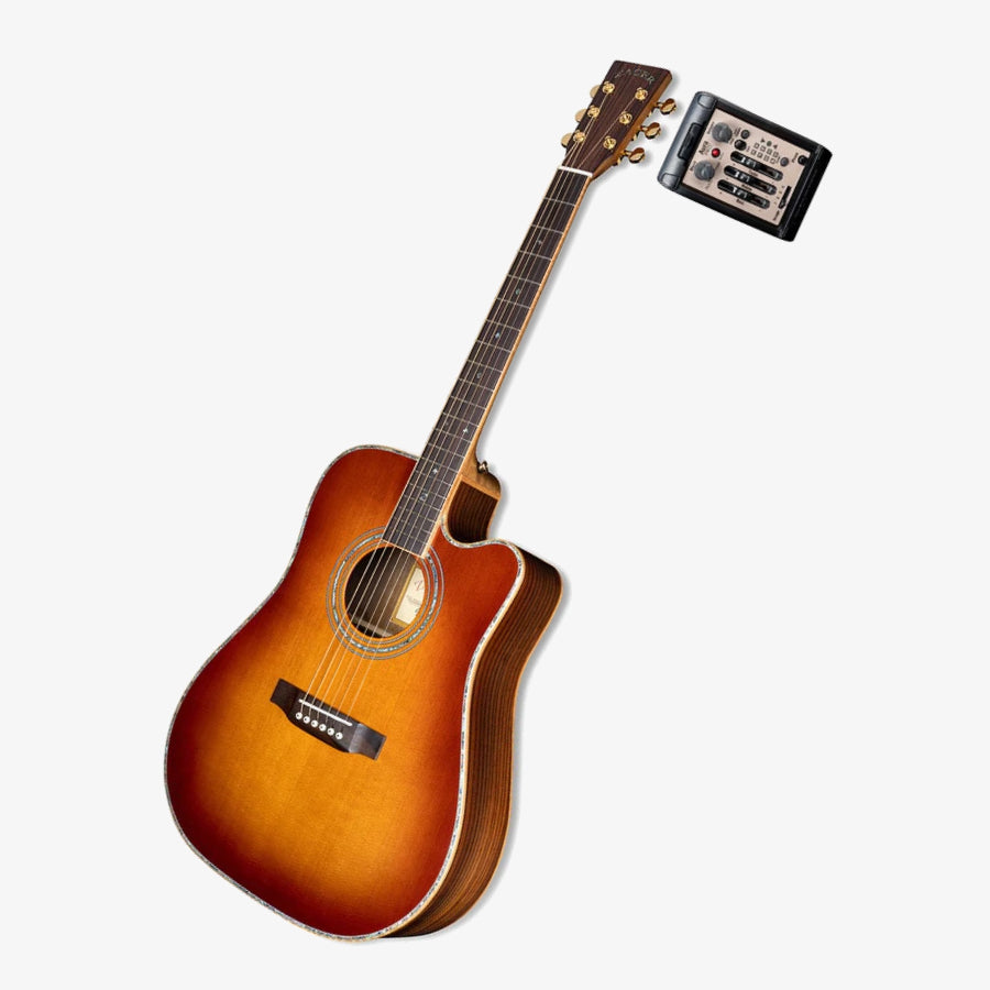 ZAD900CE Solid Spruce/Rosewood Acoustic Electric AURA Pro Series 50th Anniversary Tobacco Sunburst