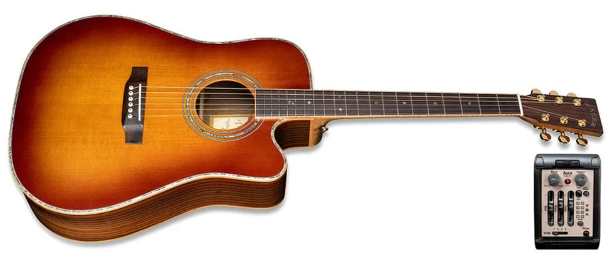 ZAD900CE Solid Spruce/Rosewood Acoustic Electric AURA 50th Anniversary Tobacco Sunburst Pro Series