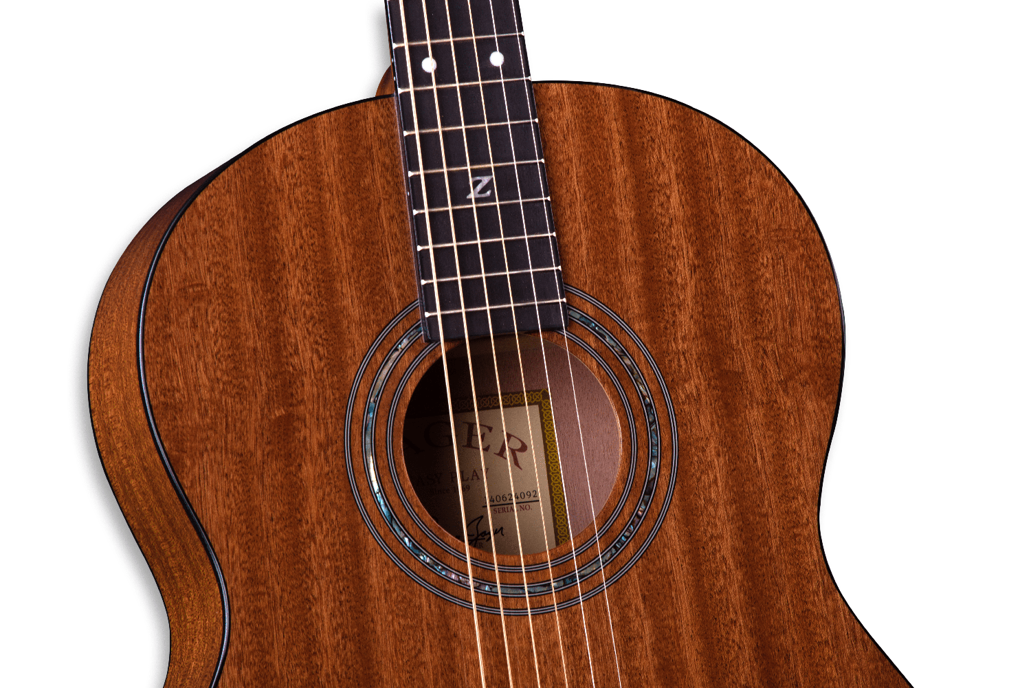 38 inch Parlor Size Solid African Mahogany Acoustic Electric Left Handed