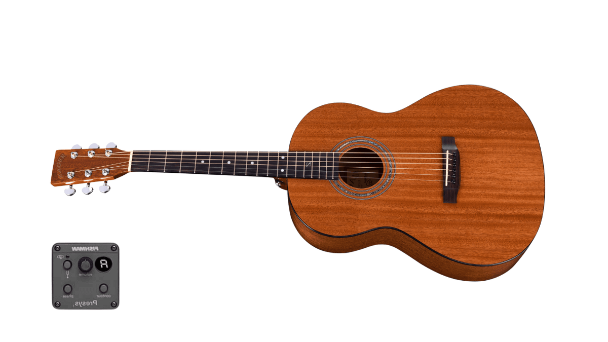 38 inch Parlor Size Solid African Mahogany Acoustic Electric Left Handed