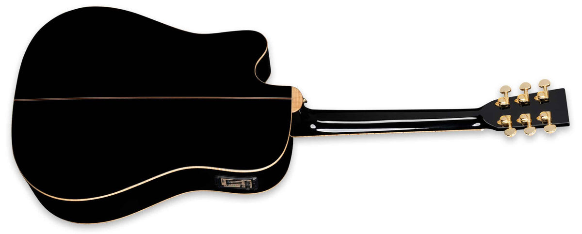 ZAD900CE Solid Spruce/Rosewood Acoustic Electric AURA Limited Edition Black Lacquer Pro Series