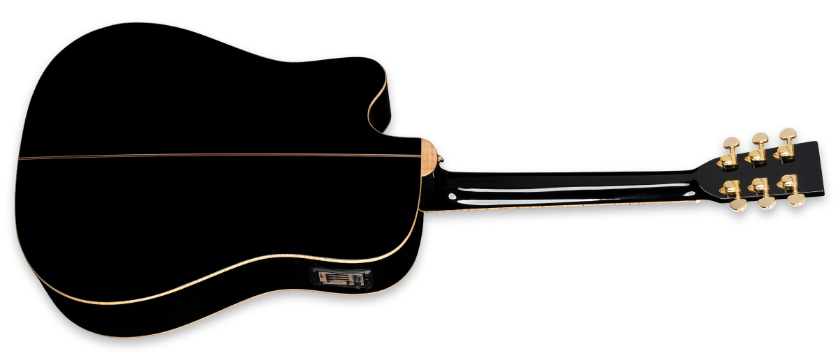 ZAD900CE Solid Spruce/Rosewood Acoustic Electric AURA Limited Edition Black Lacquer Pro Series