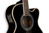 ZAD900CE Solid Spruce/Rosewood Acoustic Electric AURA Smaller "OM" Size Limited Edition Black Lacquer