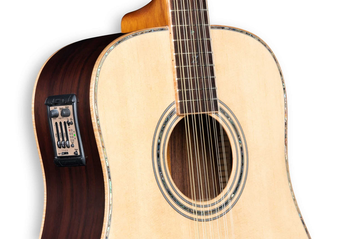 ZAD900E 12 String Solid Spruce/Rosewood Acoustic Electric AURA Pro Series - DEAL OF THE DAY