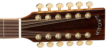 ZAD900CE 12 String Solid Spruce/Rosewood Acoustic Electric AURA Pro Series Black Lacquer