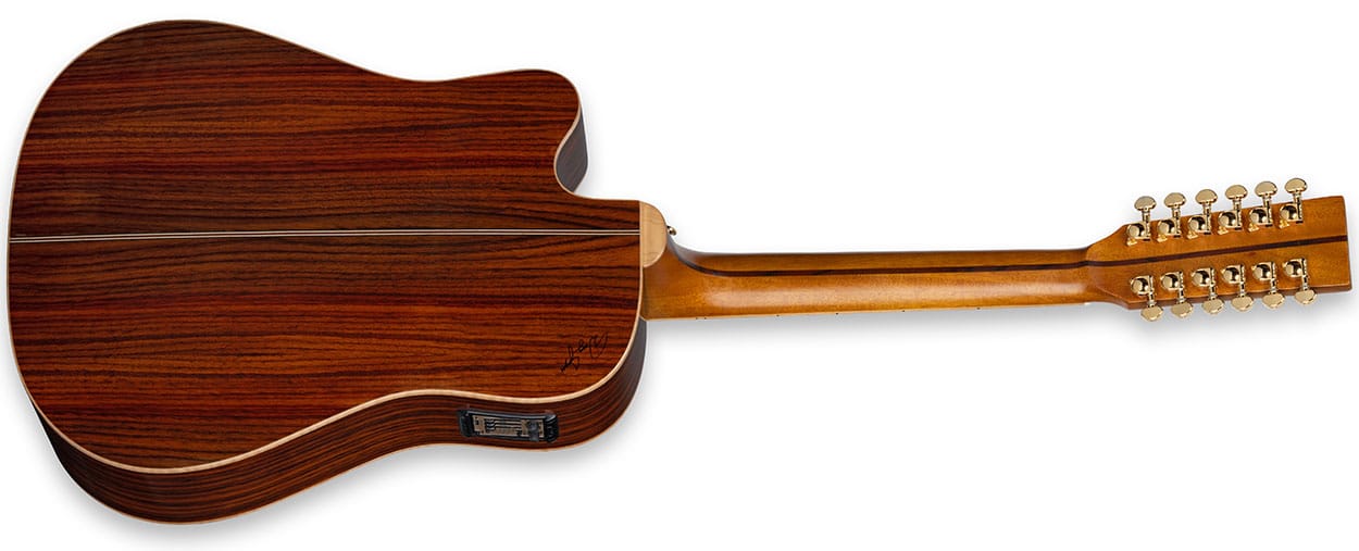 ZAD900CE 12 String Solid Spruce/Rosewood Acoustic Electric AURA Pro Series Black Lacquer