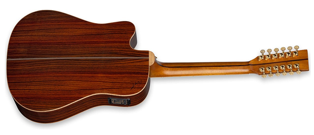 ZAD900CE 12 String Solid Spruce/Rosewood Acoustic Electric AURA Black Lacquer Pro Series