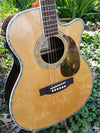ZAD80CE Solid Cedar/Rosewood Acoustic Electric AURA Pro Series Smaller "OM" Size Left Handed
