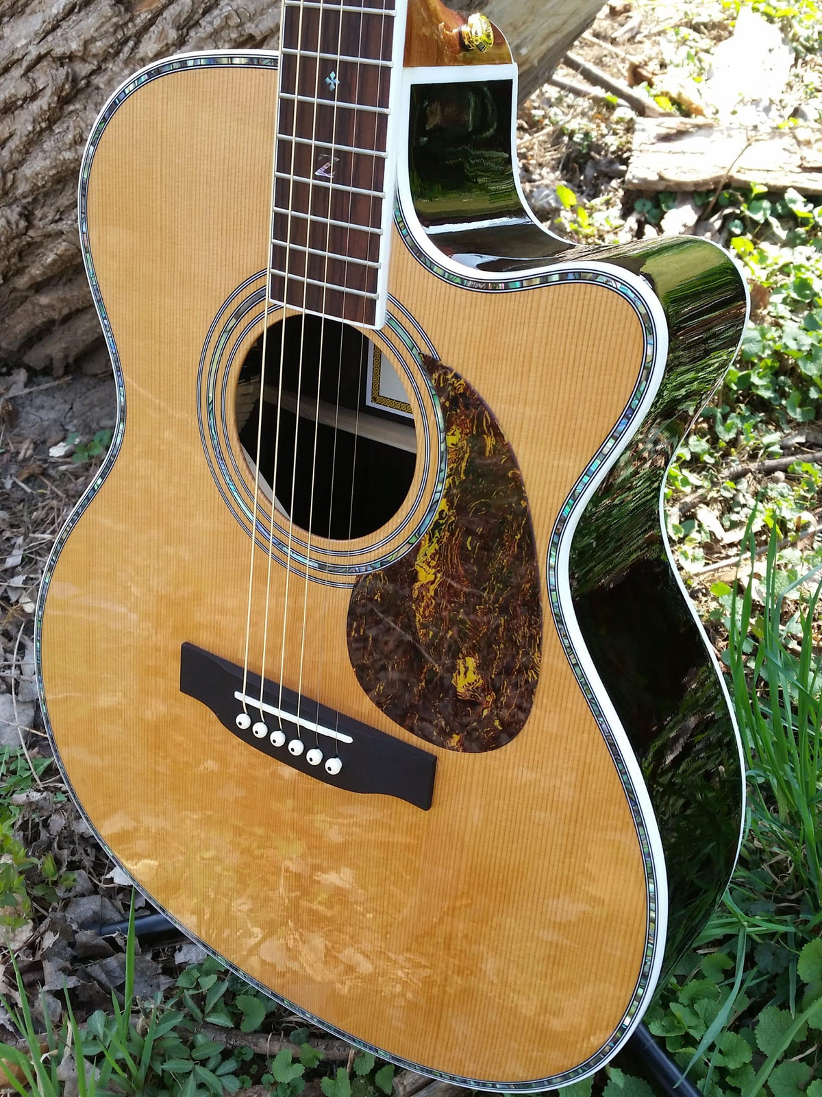zad80ce solid rosewood acoustic guitar