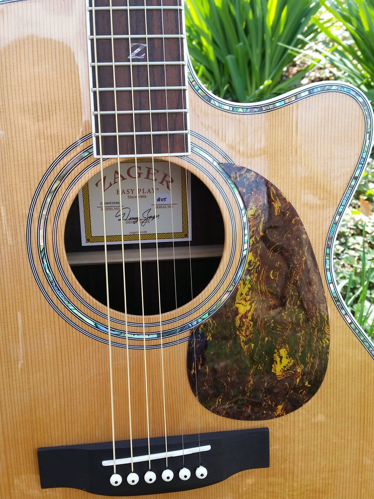 zad80ce solid rosewood acoustic guitar