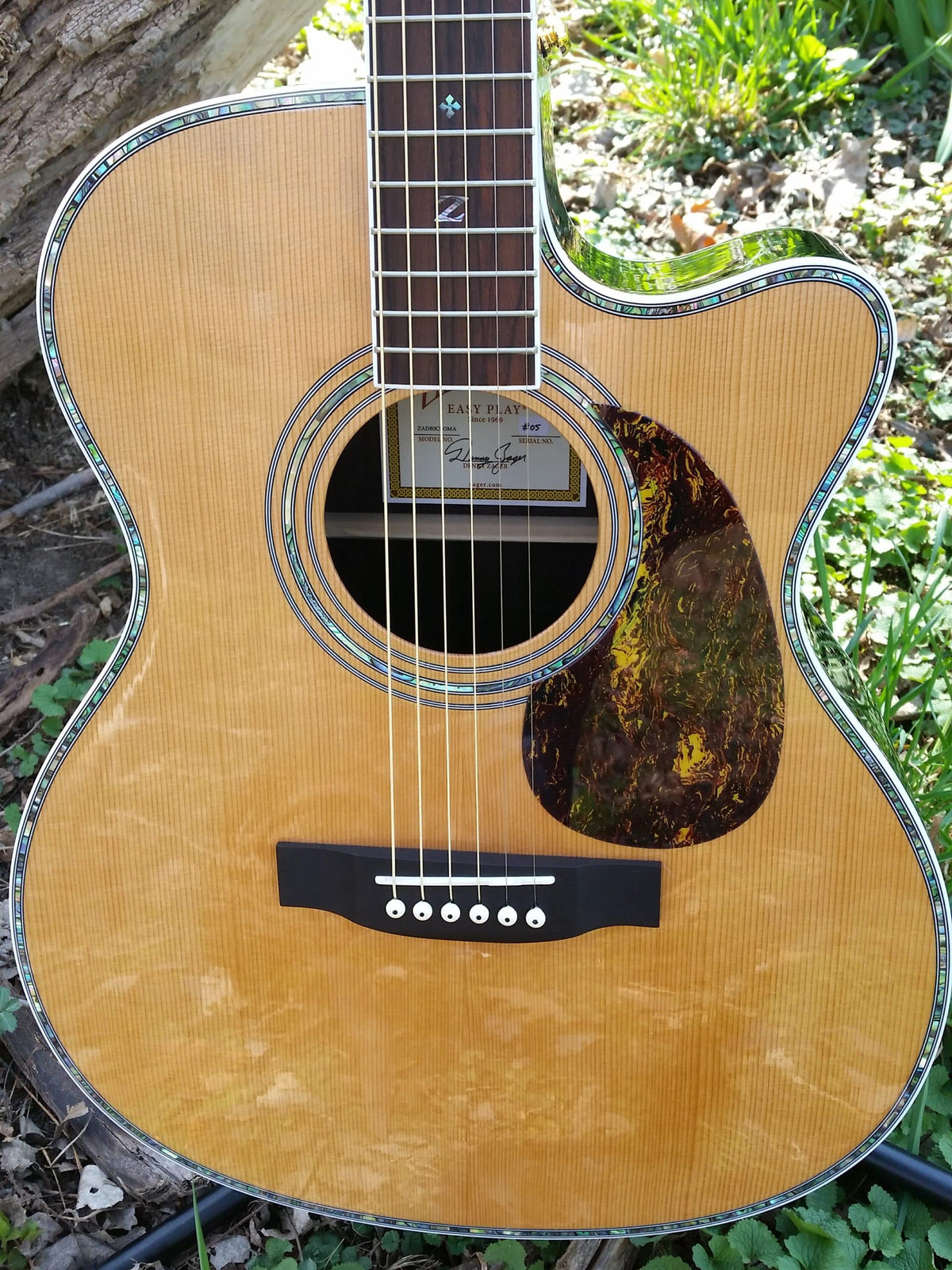 zad80ce solid rosewood acoustic guitar