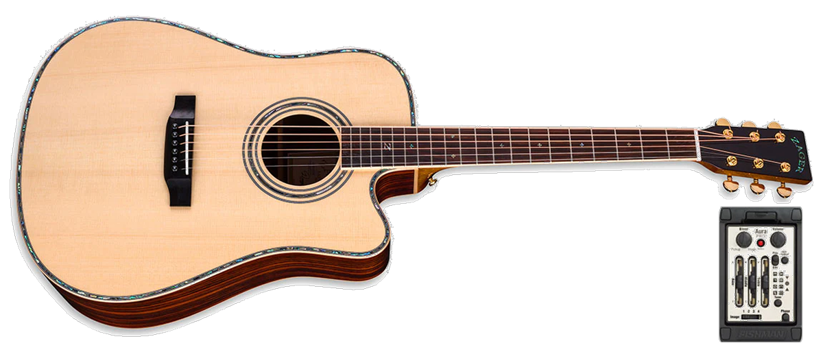ZAD900CE Solid Spruce/Rosewood Acoustic Electric AURA Pro Series