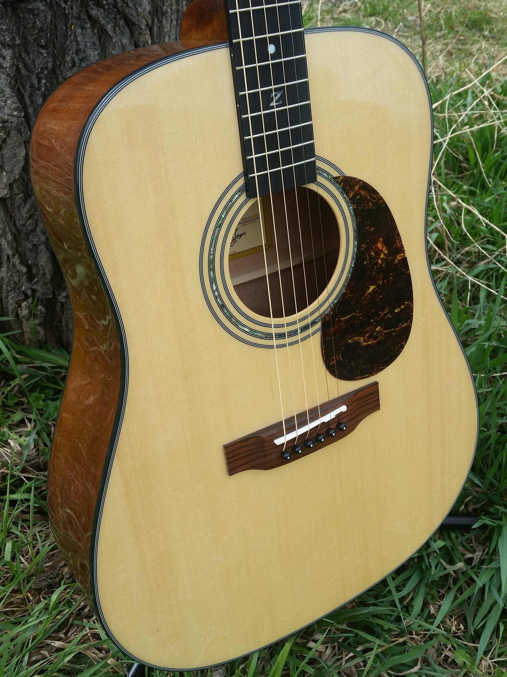 zad20 solid spruce acoustic guitar