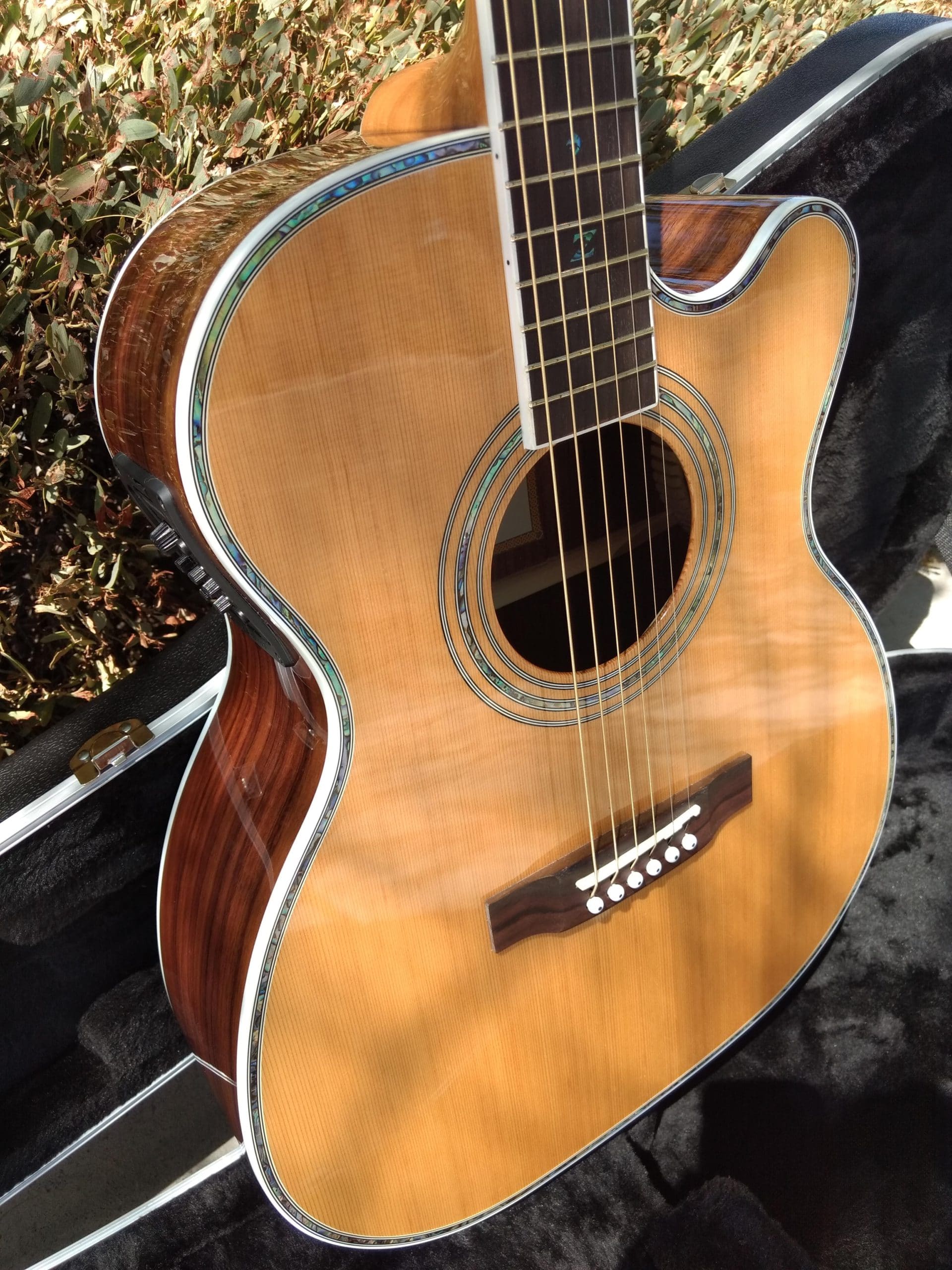 ZAD80CE Solid Cedar/Rosewood Acoustic Electric Pro Series Smaller "OM" Size (Discount)