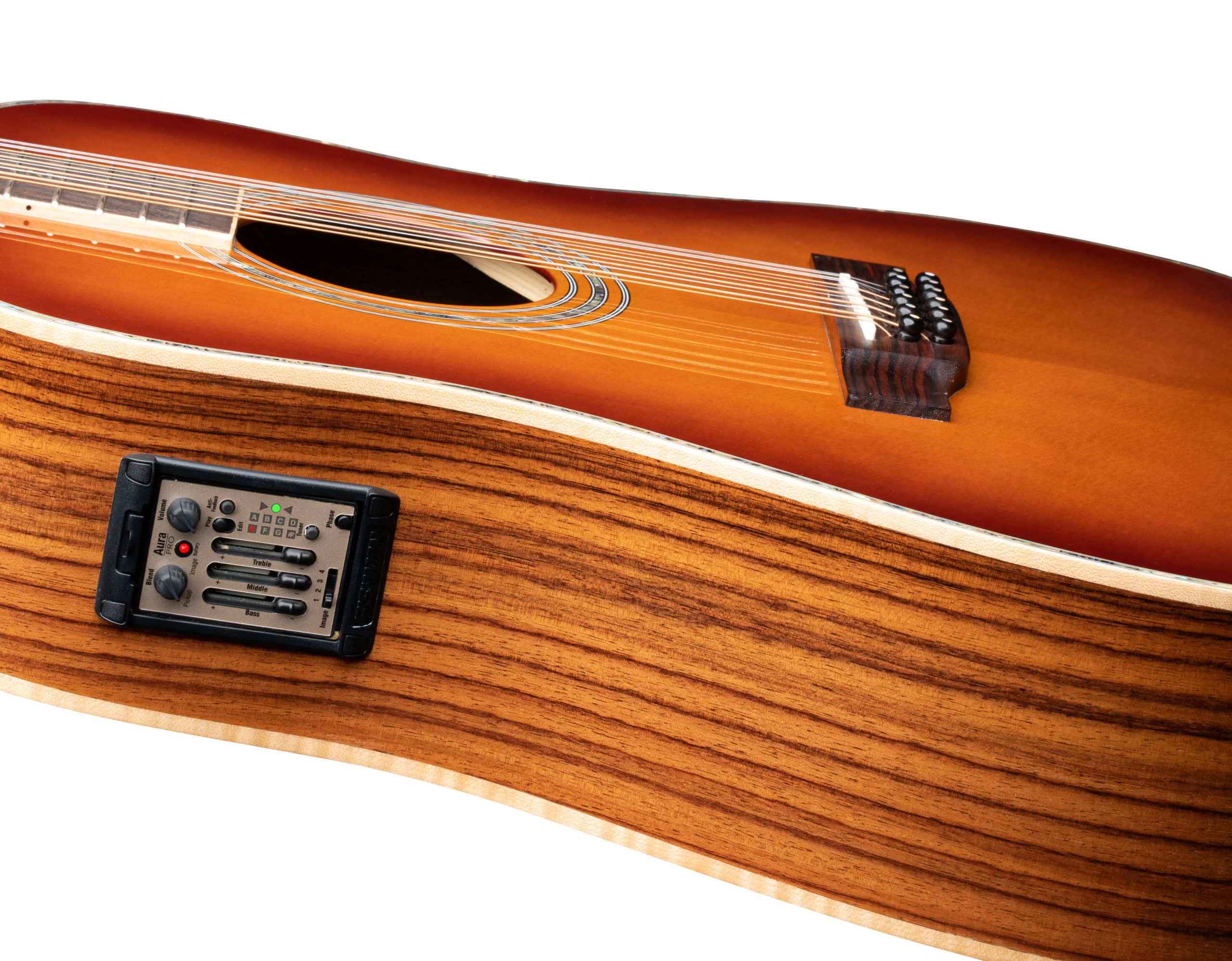 ZAD900E 12 String Solid Spruce/Rosewood Acoustic Electric AURA Pro Series Tobacco Sunburst