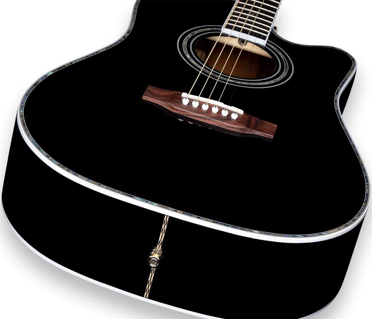ZAD80CE "AURA" Black Lacquer Special Edition Solid Cedar/Rosewood Acoustic Electric Pro Series