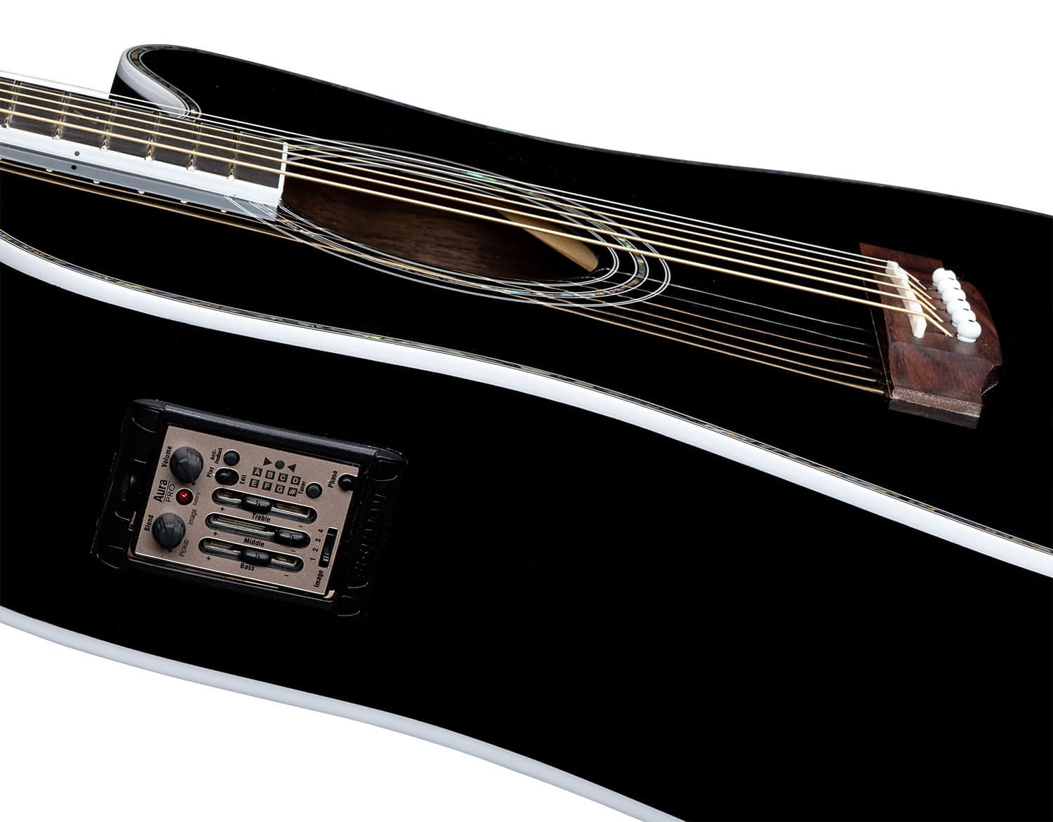 ZAD80CE "AURA" Black Lacquer Special Edition Solid Cedar/Rosewood Acoustic Electric Pro Series