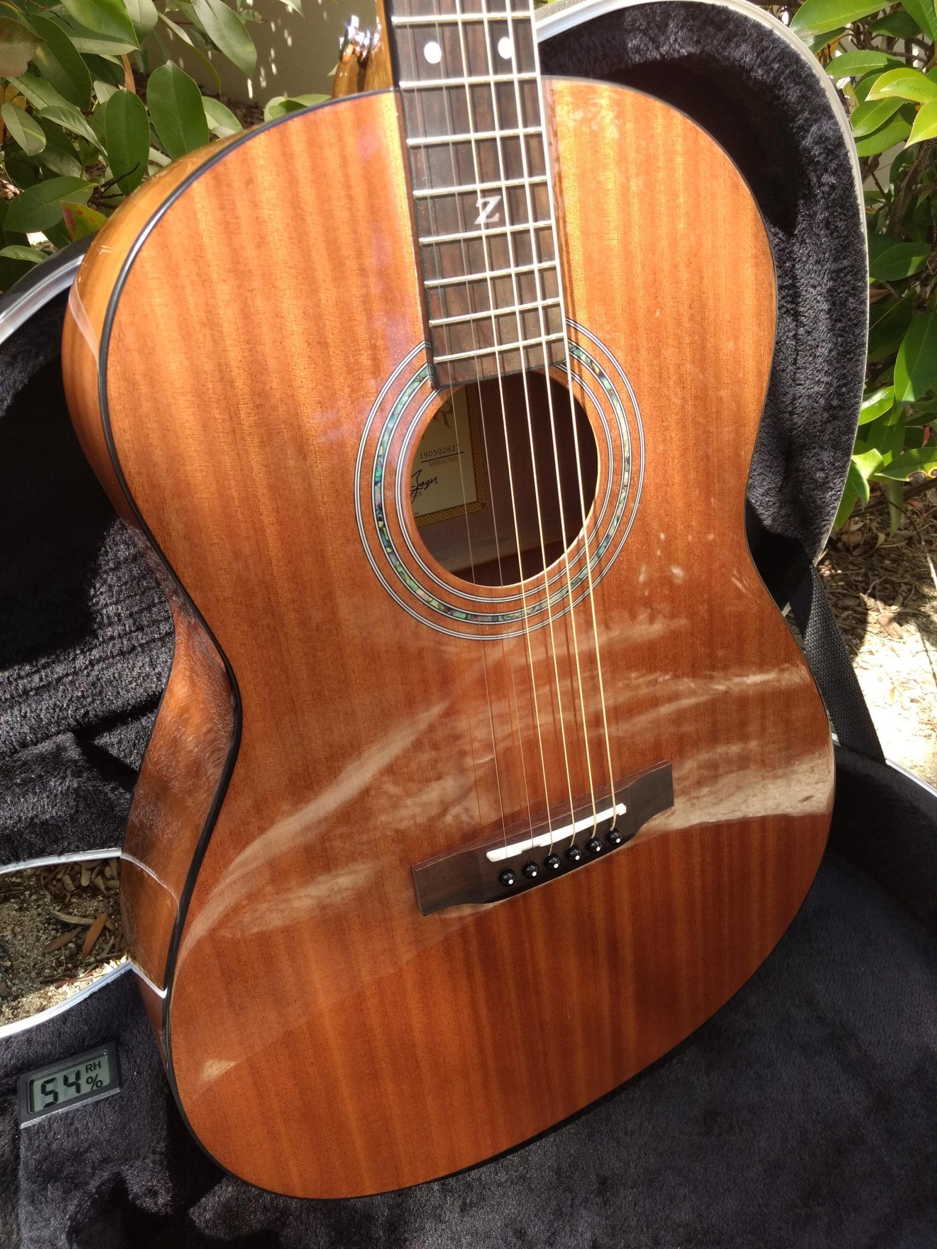 Parlor Size Solid African Mahogany Acoustic Electric
