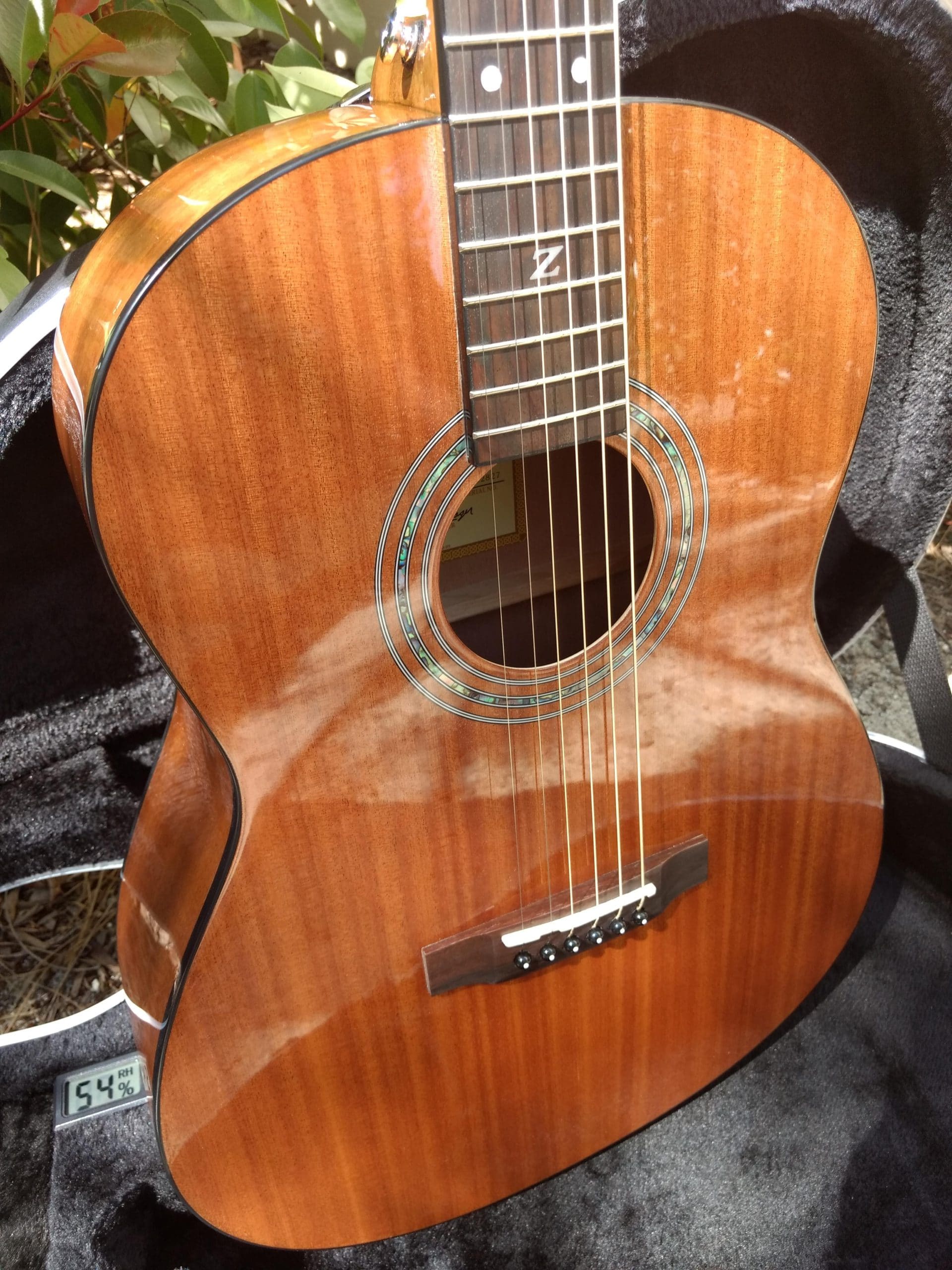 Parlor Size Solid African Mahogany Acoustic Electric